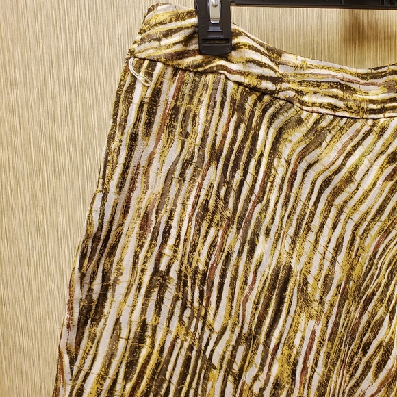 100% Silk Skirt Vintage 90's Midi Boho Striped/Zebra Size 12 - Like NEW! - Picture 7 of 15